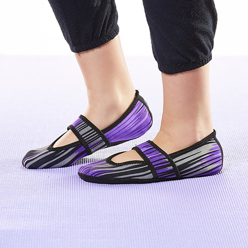 Nufoot Betsy Lou Women's Slippers, Foldable, Flexible Flats, Slipper Socks, Travel Slippers, Exercise Shoe, Dance Shoe, Yoga Socks, House Shoes, Indoor Shoes, Purple Aurora, Small - Image 4